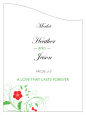 Customized Flowers Curved Rectangle Wine Wedding Label
